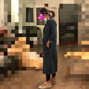 NWT Helmut Lang Denim trench long jacket